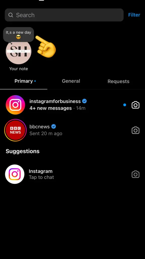Instagram new notes feature step 3
