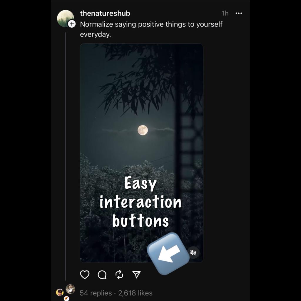 easy to interact buttons in threads