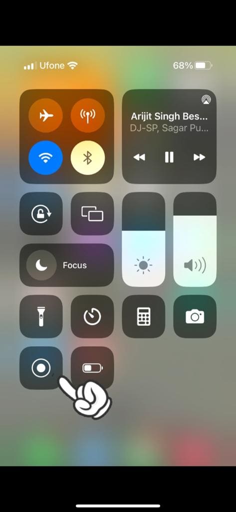 Iphone screen recording icon