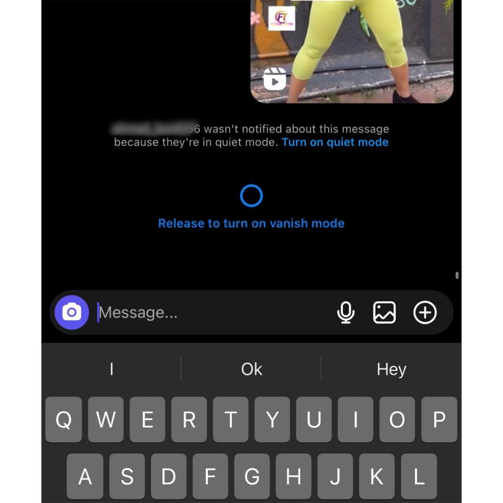 Instagram Quiet Mode Notification