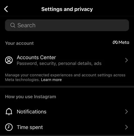 enabling instagram quiet mode