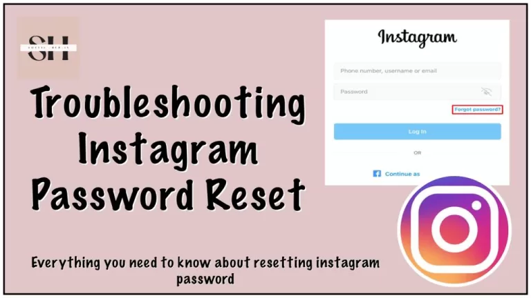 Instagram password reset not working