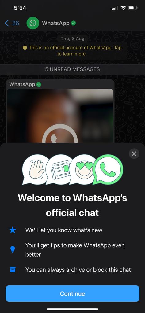 whatsapp new features update channel