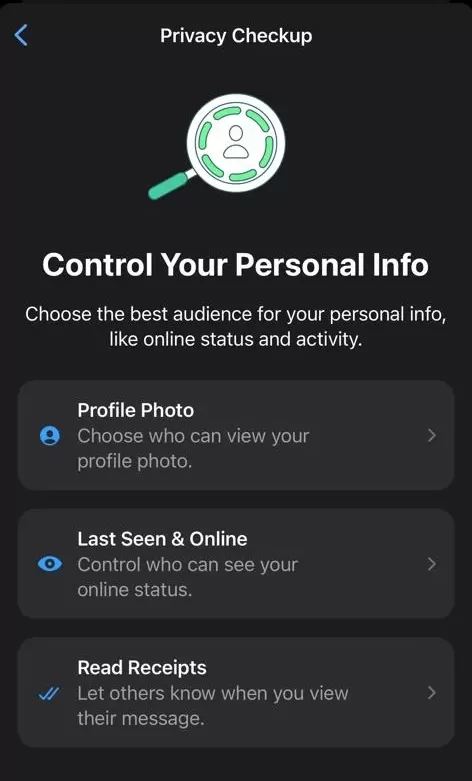 Keep Control your personal info.