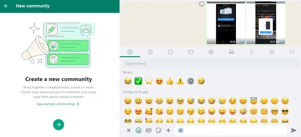 creating Community on whatsApp web