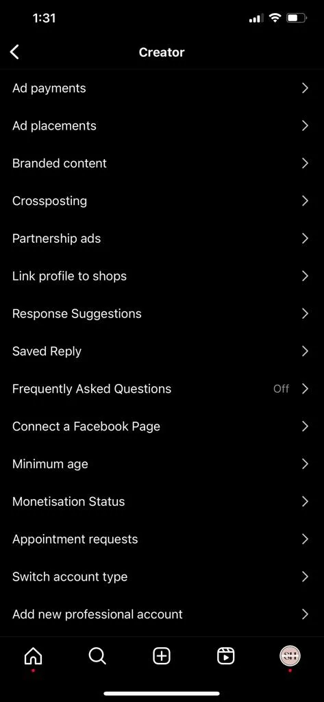 How to switch Instagram business account to personal account 