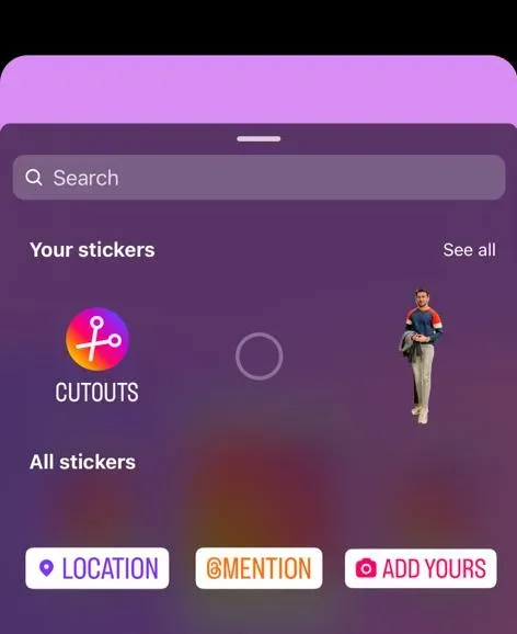 how to fix cutouts sticker not showing