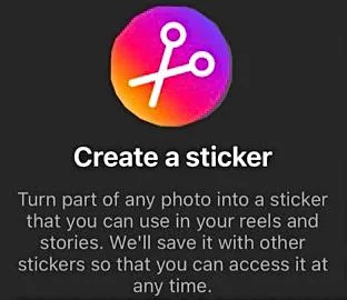 what is Instagram Cutouts Sticker