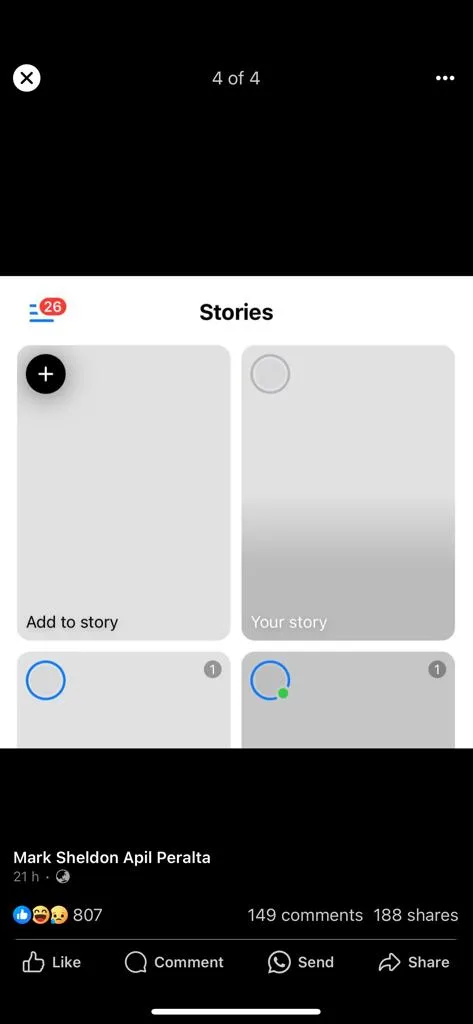 Facebook messenger stories are blank