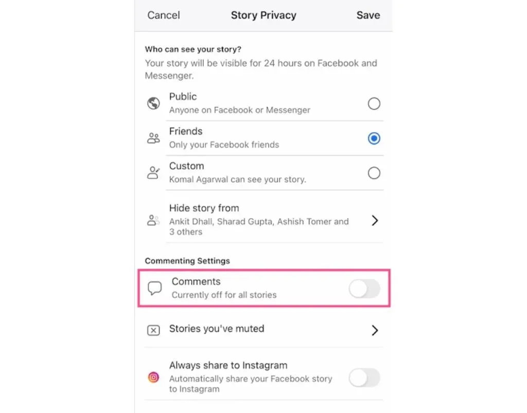 currently off for all stories