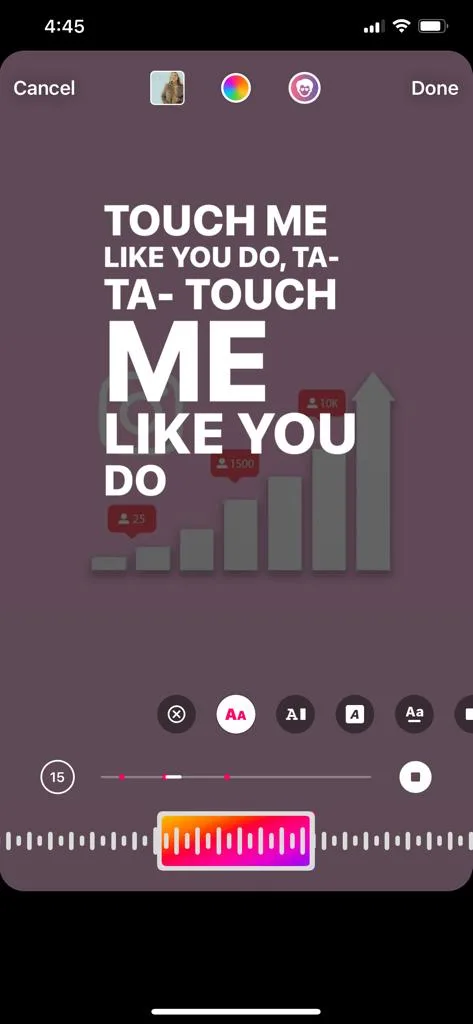 how to add song lyrics to Instagram story