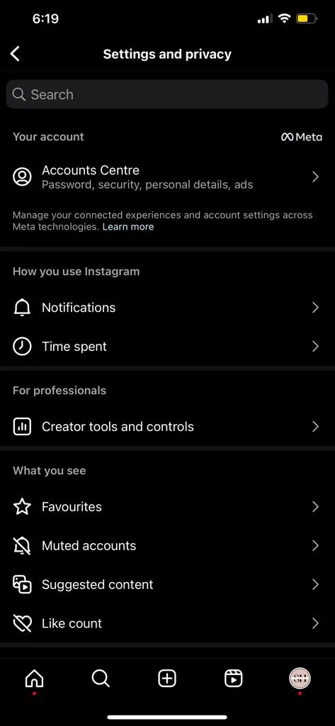 how to switch Instagram account