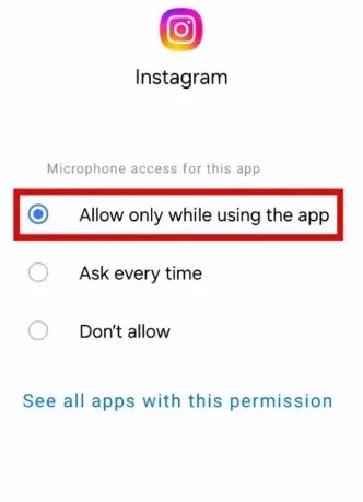 How To Fix Instagram Voice Message Not Playing by microphone settings