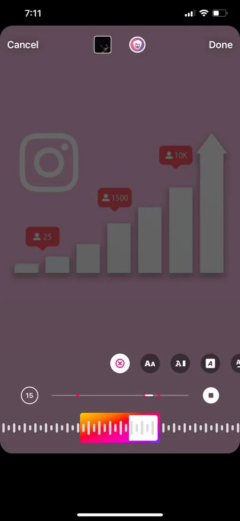 how to add only music to Instagram without lyrics