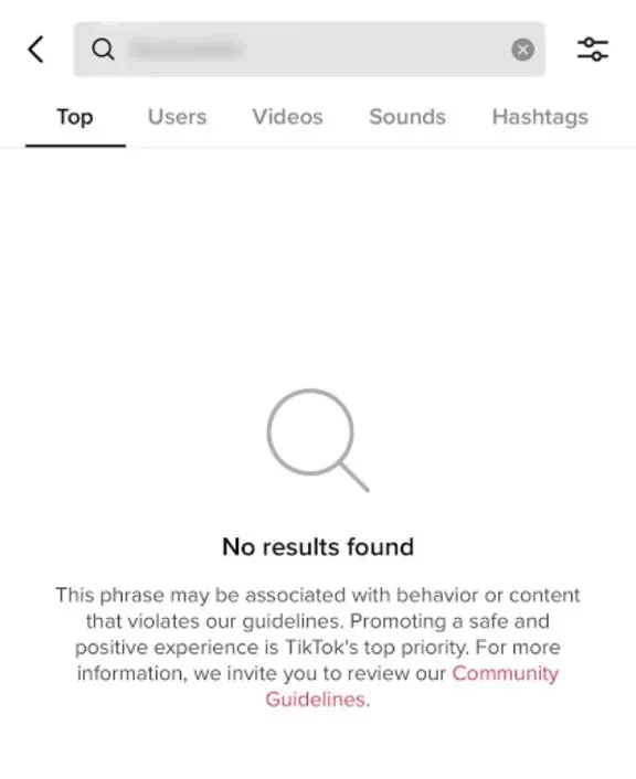 What Does No Results Found On TikTok Mean