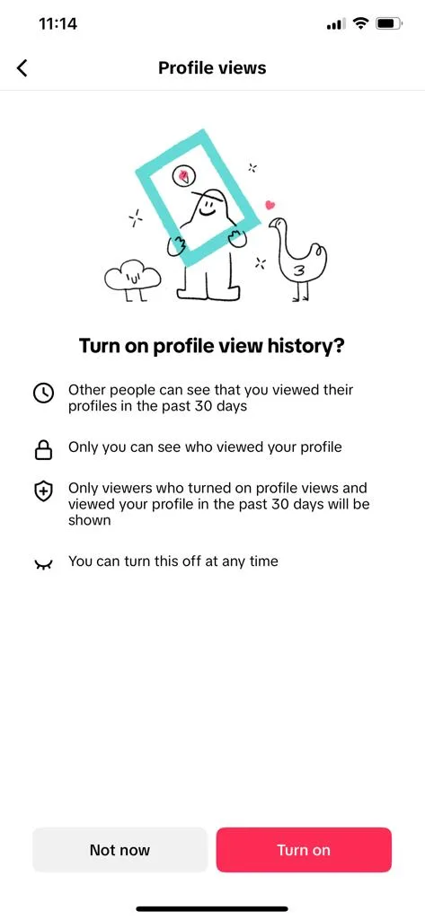 How to turn on profile views on tiktok