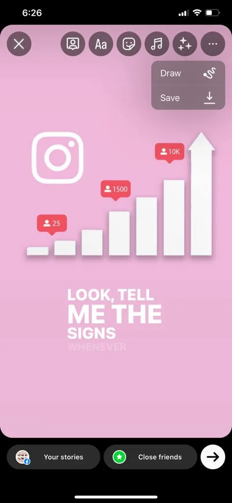how to add lyrics to Instagram story without music