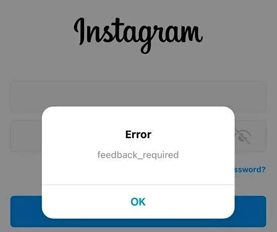 What Is Feedback Required Error On Instagram