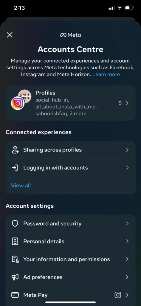 how to disconnect contacts from your Instagram account