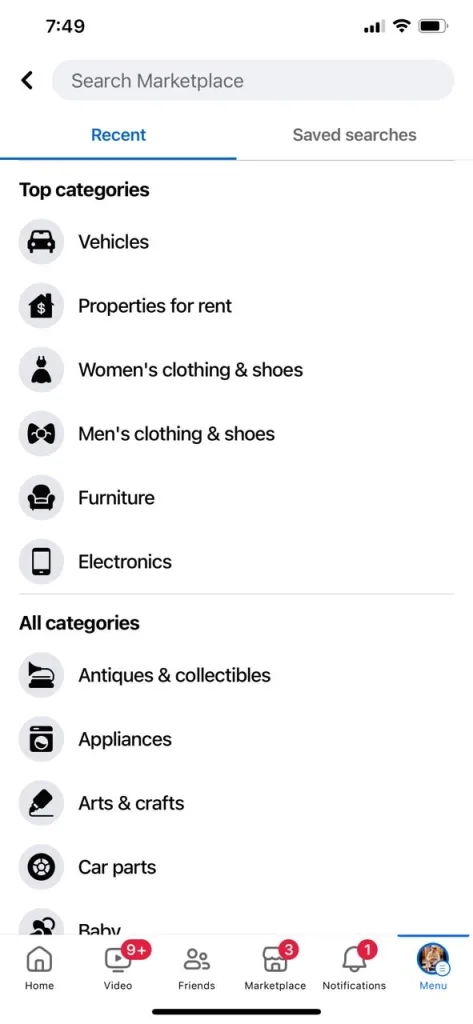 How Does Facebook Determine Which Shortcuts To Show in marketplace