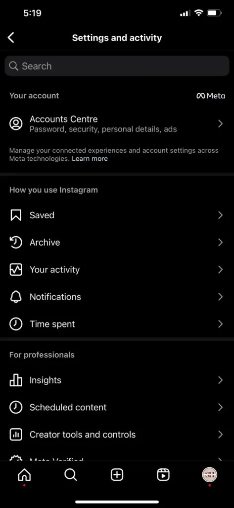 how do i clear my Instagram feed page