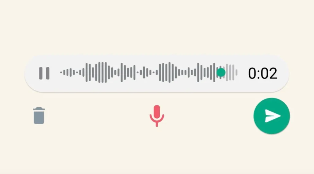 can i listen to whatsapp voice message before sending