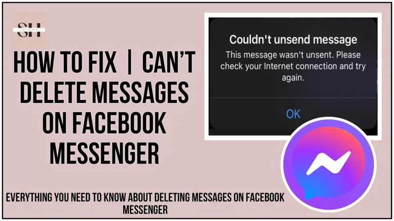 Unable To Delete Messages On Facebook Messenger