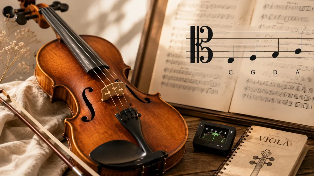 Notes of the Viola in detail