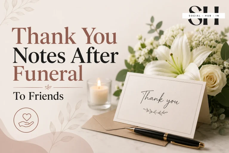 thank you notes after funeral to friend