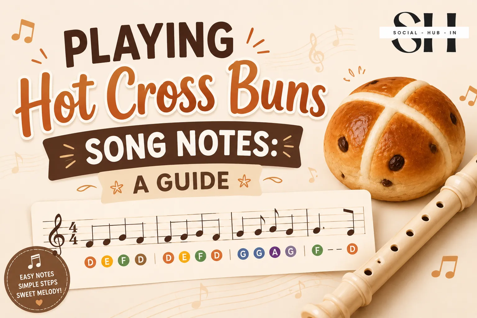 hot cross buns song notes