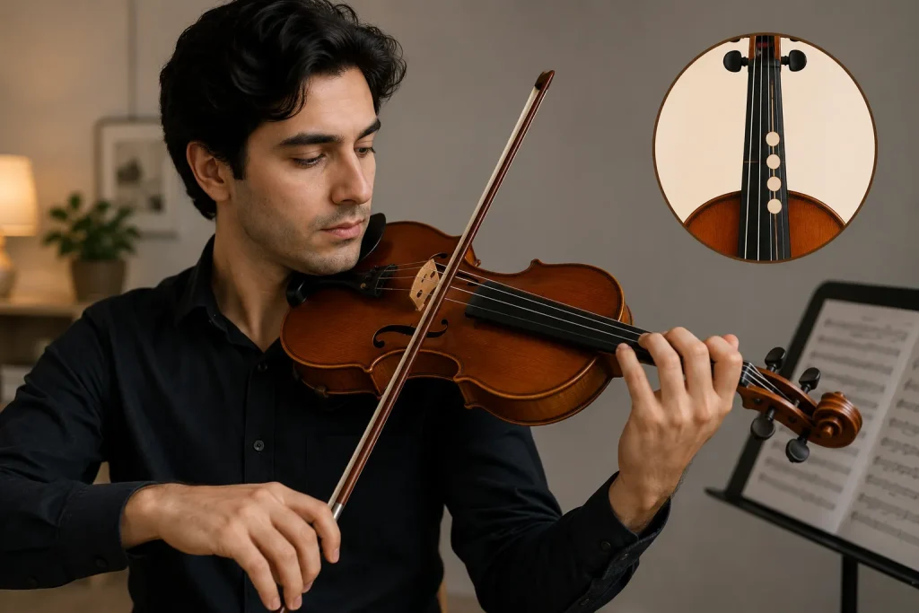 playing violin g string notes